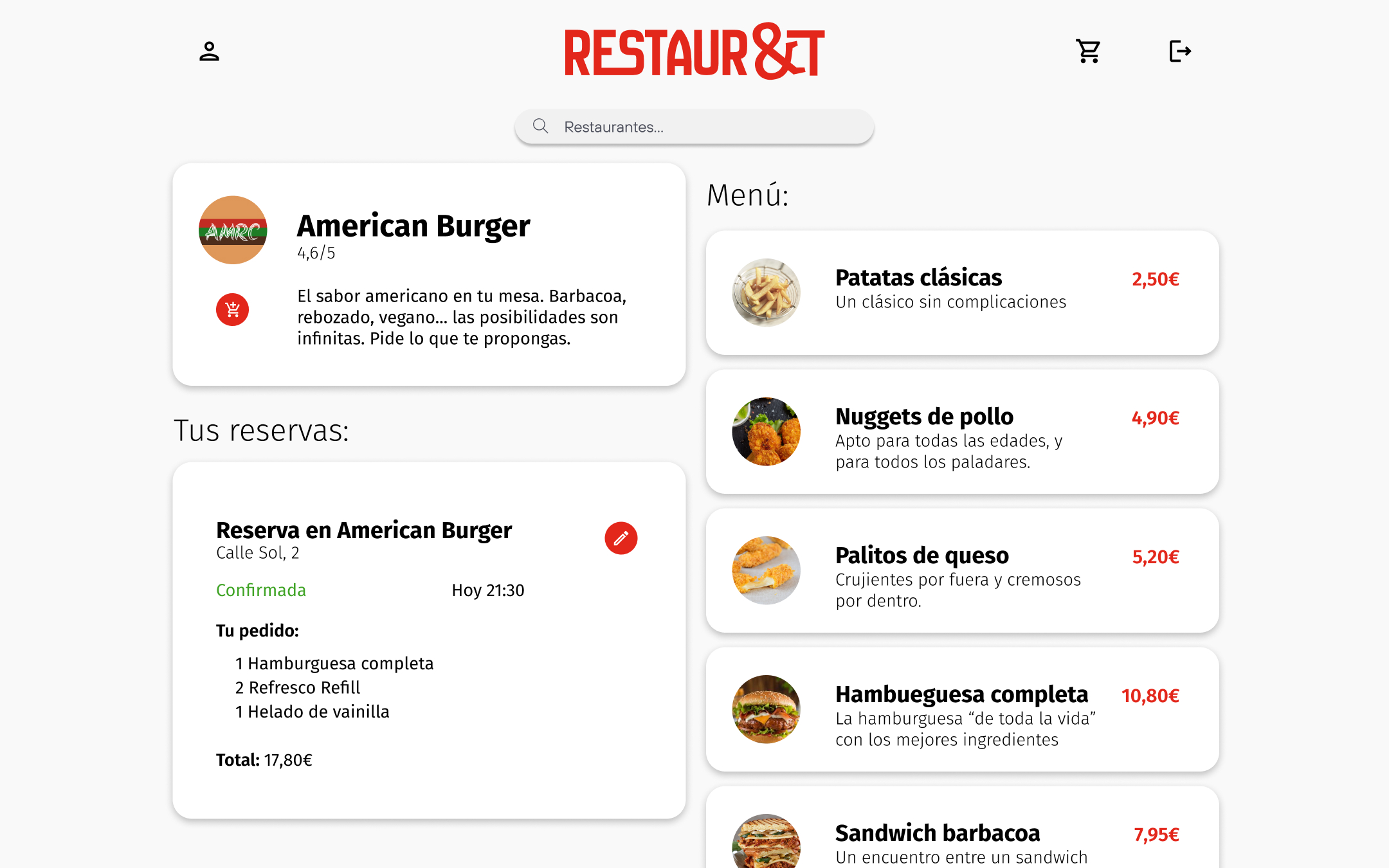 Vista de restaurante en Restaurandt